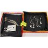 Image 1 : 2 RHINESTONE NECKLACE AND EARRINGS SET