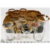 Image 1 : 14 GLASSES/ ICE BUCKET & VASE - ALL WITH GOLD