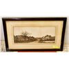 Image 1 : ETCHING BY ERNEST C ROST PICTURE 28X18 FRAMED