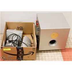 TRIANGLE SUBWOOFER AND SPEAKERS