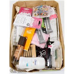 BOX W/NEW PRODUCTS INCL. MAKEUP