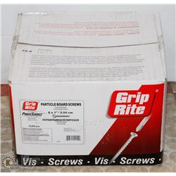 CASE OF GRIP RITE PARTICLE BOARD SCREWS