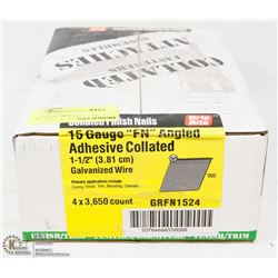 CASE OF ANGLED ADHESIVE COLLATED NAILS