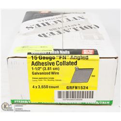 CASE OF ANGLED ADHESIVE COLLATED NAILS