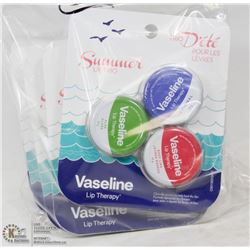 BAG OF 5 SUMMER LIP TRIO BY VASELINE.