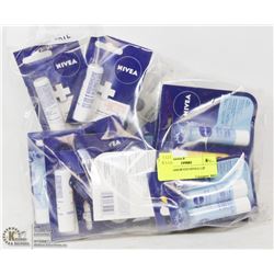 BAG OF ASSORTED NIVEA LIP BALMS.