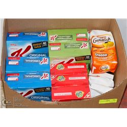 BOX OF CRACKERS, AND GOLDFISH.