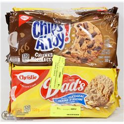 6 BAGS OF CHRISTIES COOKIES INCL 3 OATMEAL DADS &