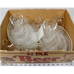 7) 10 SNACK TRAYS WITH MATCHING CUPS.