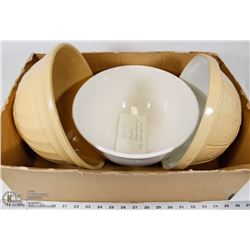 10) 3 BOWLS - LARGE & MEDIUM SIZE, CLAY, HYOWL &