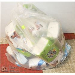 LARGE BAG OF ASSORTED BOUNTY NAPKINS & COTTONELLE