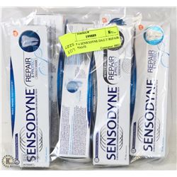BAG OF 6 SENSODYNE DAILY REPAIR TOOTHPASTE.