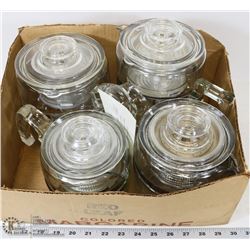 4) PERCOLATOR COFFEE POTS IN 4 DIFFERENT SIZES,