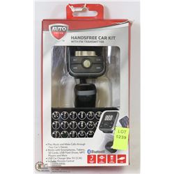 HANDS FREE CAR KIT WITH FM TRANSMITTER