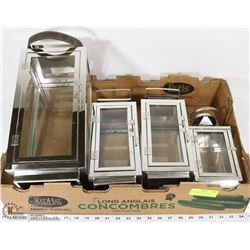 BOX OF SILVER LANTERNS