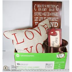 BOX OF LOVE THEMED DÉCOR FROM SHOW HOME
