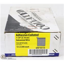 CASE OF ADHESIVE COLLATED FINISH BRADS