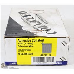 CASE OF ADHESIVE COLLATED FINISH BRADS