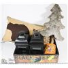Image 1 : DECORATIVE WOODEN BEAR IN THE WOODS CRATE