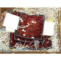 ITALIAN IMPORTED 3PC GLASS DECORATIVE PLATE SET