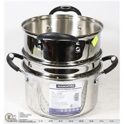 3PC MULTICOOKER STAINLESS STEEL SET