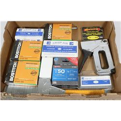 FLAT OF STAPLES AND STAPLERS