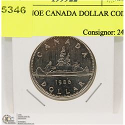 1986 CANOE CANADA DOLLAR COIN