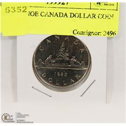 1982 CANOE CANADA DOLLAR COIN