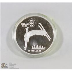 1986 CANADIAN $20 TROY OUNCE SILVER CALGARY OLYMPIC