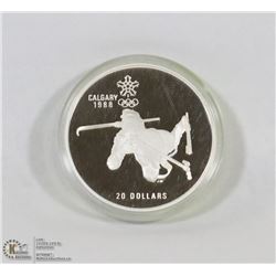 1986 CANADIAN $20 TROY OUNCE SILVER CALGARY OLYMPIC