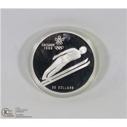 1987 CANADIAN $20 TROY OUNCE SILVER CALGARY OLYMPIC