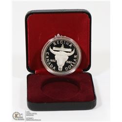 1982 CANADIAN PROOF SILVER DOLLAR IN DISPLAY