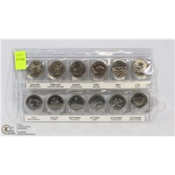 1999 CANADIAN 12 COIN COMMEMORATIVE QUARTER SET