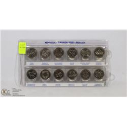 2000 CANADIAN 12 COIN COMMEMORATIVE QUARTER SET
