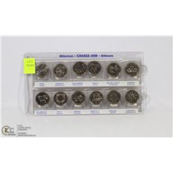 2000 CANADIAN 12 COIN COMMEMORATIVE QUARTER SET