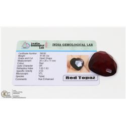 #46-RED TOPAZ GEMSTONE 41.65CT