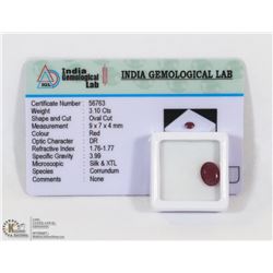 #57-NATURAL RED RUBY GEMSTONE 3.10CT