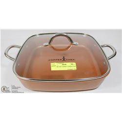 COPPER CHEF LIDDED COOKING PAN