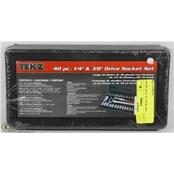 SEALED TEKZ 40 PC 1/4" X 3/8" DRIVE
