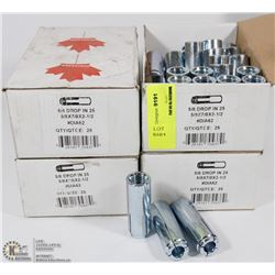 4 CASES OF 5/8 DROP IN 25 ANCHORS