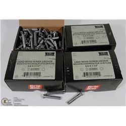 4 CASES OF LEADWOOD SCREW ANCHORS