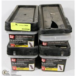 4 TUBS OF COLLATED FRAMING NAILS
