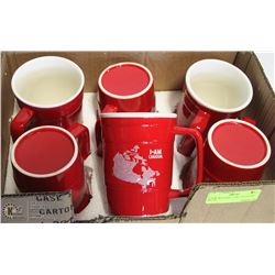 6 NEW MOLSONS "I AM CANADIAN" BEER STEIN MUGS.