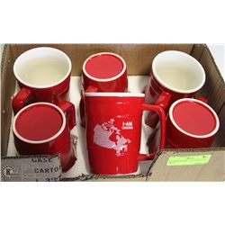 6 NEW MOLSONS "I AM CANADIAN" BEER STEIN MUGS.