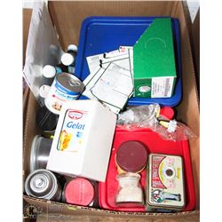 ASSORTED KITCHEN SUPPLIES & TOTES