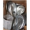 Image 1 : BOX OF ASSORTED KITCHEN FRYING PANS, FRYING