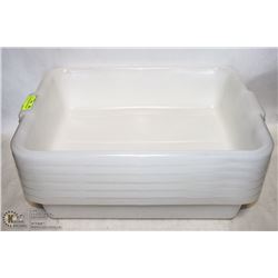 LOT OF 6 NEW WHITE BUS PANS