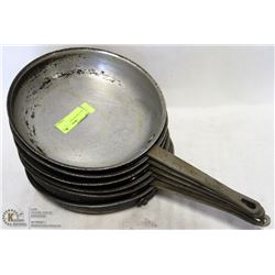 SIX 10" FRYING PANS