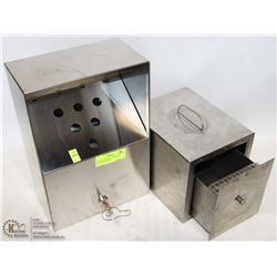 2 STAINLESS STEEL CIGARETTE BUTT COLLECTORS