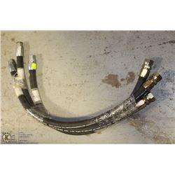 4) LOT OF 3 1" GAS & PROPANE HOSES AS THEY COME
